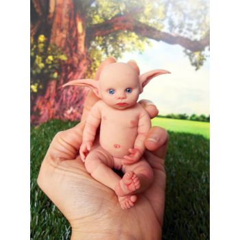 Solid silicone miniature Elf baby 11,5 cm (4,6")